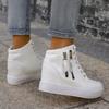 High-top Shoes Women's New Versatile Inner Height-increasing Women's Shoes Campus Sports Shoes Casual 2025 Show Height Popular Shoes Children