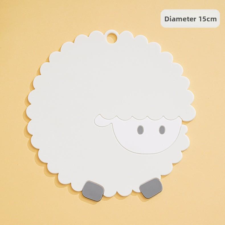 Cartoon Sheep Silicone Trivets, Heat Resistant Placemats for Dining Table, Non-Slip Insulation Pads for Bowls, Cups, and Dishes