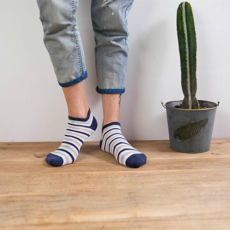 5 Pairs  Unisex Men Sock Patchwork Solid Striped Cotton Ankle Sock Spring Summer Casual Male Funny Short Socks Meias calcetines