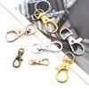 10pcs/bag Retro Alloy Keychain Lobster Clasp Hooks Swivel Split Key Ring For Dog Chain Bag Key Pendant Connector Accessories