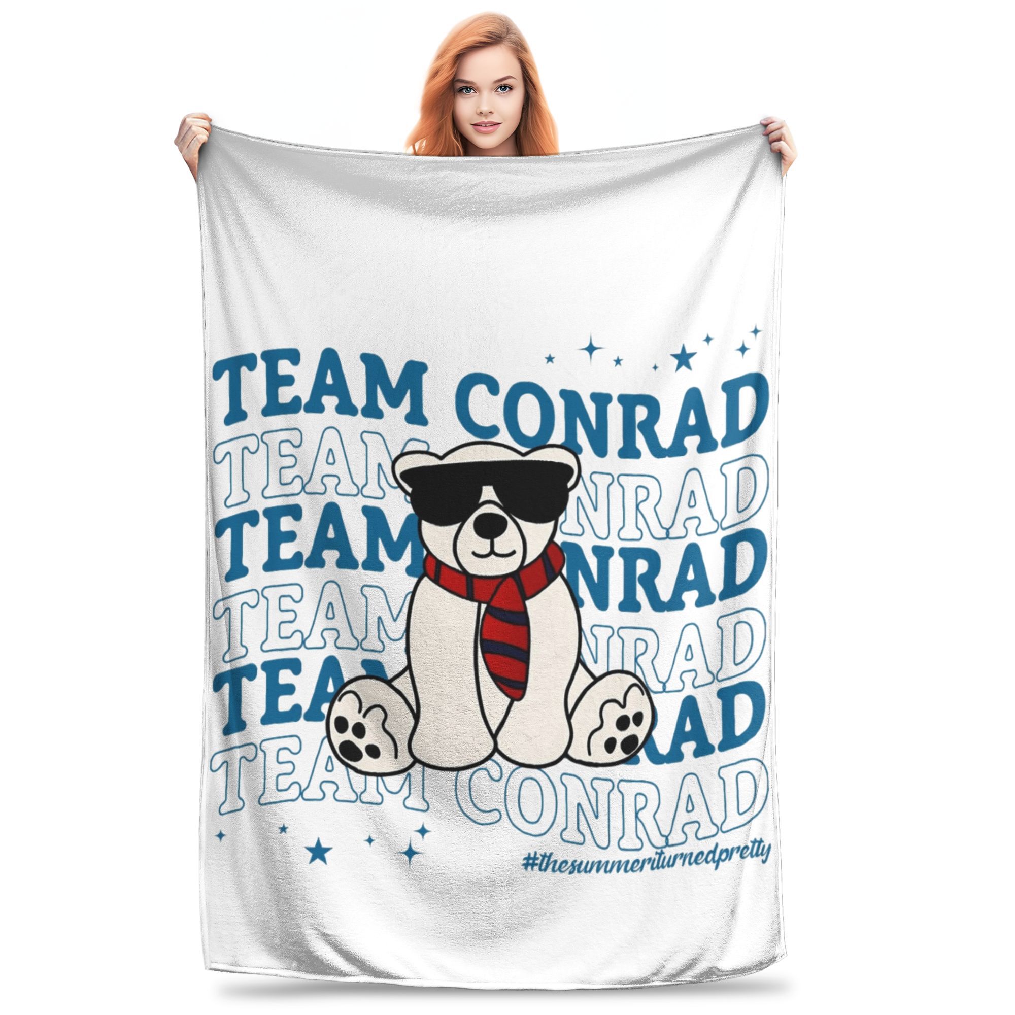 

Girl Dinner Conrad Fisher 90s The Summer I Turned Pretty Knitted Blanket Flannel Soft Throw Blankets for Home Couch Bed Rug 30x40in