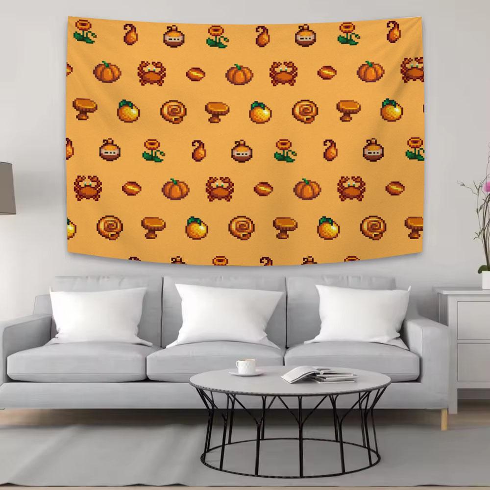

Ins Style Kawaii Pixel Printed Tapestry Kawaii Anime Girl Bedroom Aesthetic Wall Background Cloth Decoration 74x94cm(29x37in)