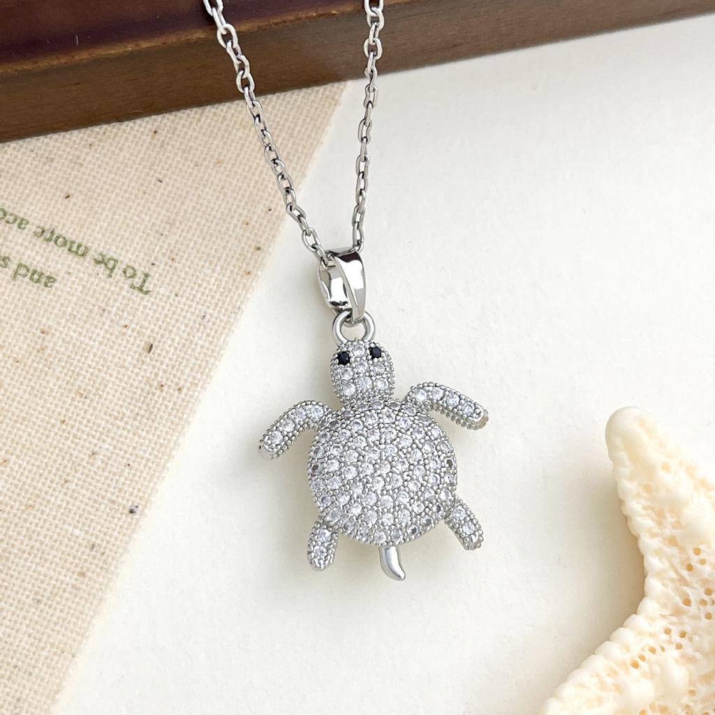 Ocean Sea Turtle Conch Summer Necklace Women's Small-Scale Design Trendy Beachwear Style Collar Chain