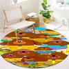 Hey Duggee Custom Name Round Area Rug,Carpet Rug for Living Room Bedroom Sofa Playroom Decor,Non-slip Floor Mat