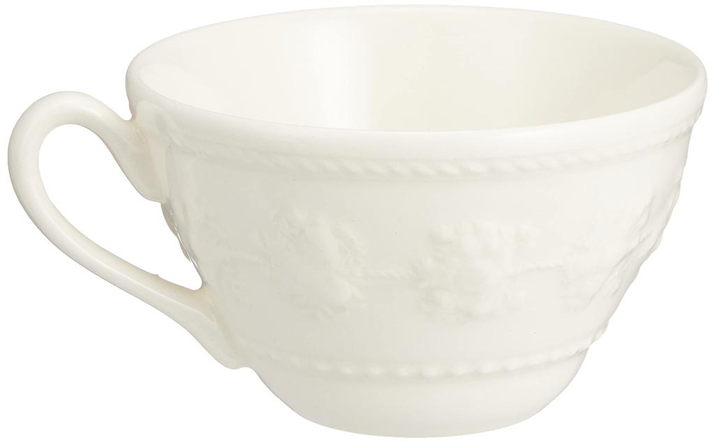 Wedgwood Festivity Ivory Pair Teacup Wedding 1054007 [Officially Imported] & Saucer, Ceramic, Gift,