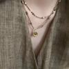 Vintage Brown Natural Stone Pendant Choker Chain Necklace For Women Men Fashion Trendy Grunge Jewelry Accessories Gifts