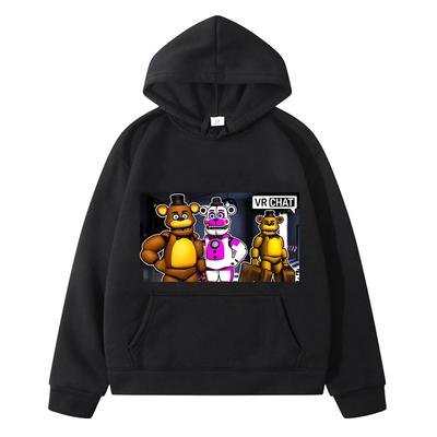 FNAF ubrania dla dzieci dziewczyny anime bluza z kapturem bluza polarowa chłopcy y2k sudadera jesień niedźwiedź królik gra Kawaii pulowerowa kurtka bluzy