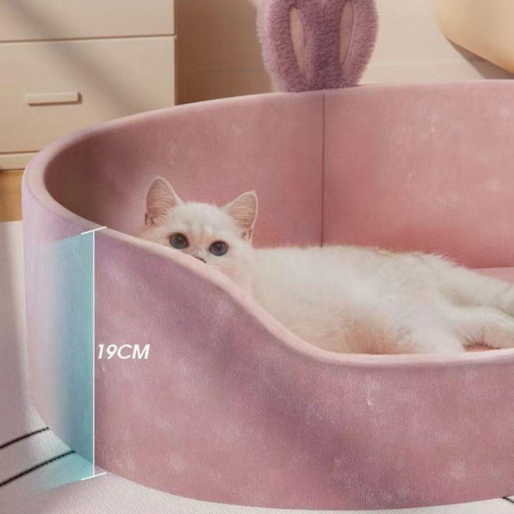 New Soft House Cat Kennel Detachable Washable Comfortable Dog Bed Puppy Nest Warm Gifts Cat Mats Four Seasons