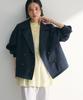 Trench Navy [Green Parks] Blouson, Water-Repellent, Short-Length Coat, Women's,