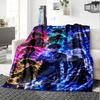 Bluelock Print Flannel Blanket High Quality Warm Comfortable Cover for All Seasons Perfect for Gifts Home Decor