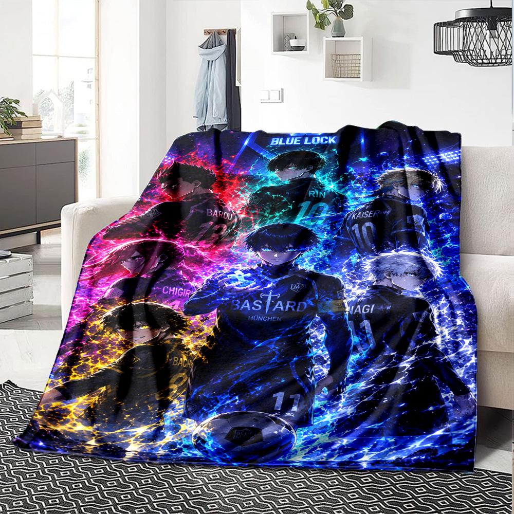 Bluelock Print Flannel Blanket High Quality Warm Comfortable Cover for All Seasons Perfect for Gifts Home Decor