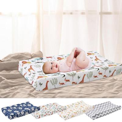 Soft Reusable Changing Pad Cover Printing Design Minky Material Baby Breathable Diaper Pad Sheets Cover