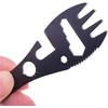 Camping Utensils Set Stainless Steel Outdoor Survival Gear 5 In 1 Tableware Travel Hiking Cutlery Fork Spoon Opener