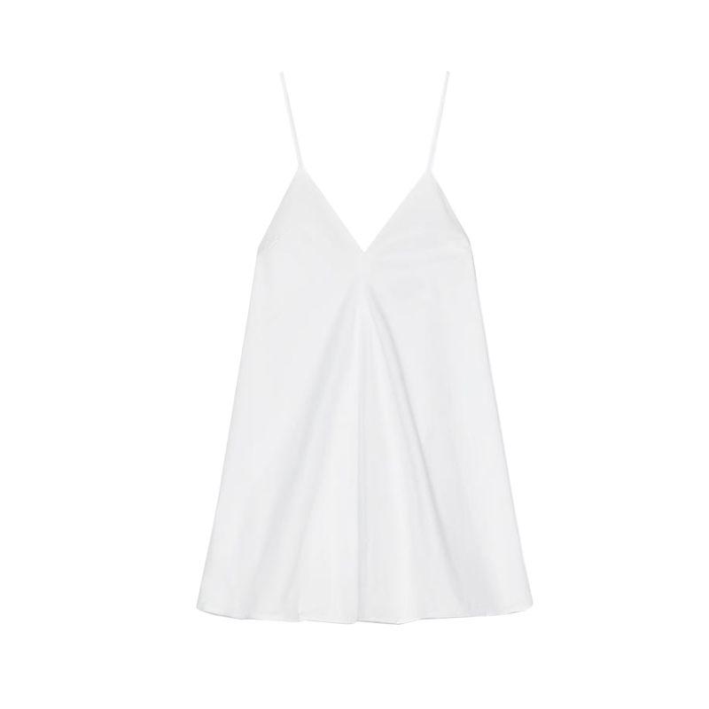 Spring and Summer New Women's Clothing Trench Coat Fabric Patchwork Lining Plastic Hem V Neck Short Dress 2786002