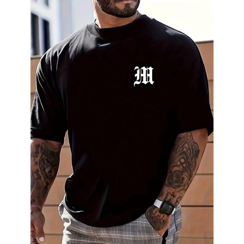 T-shirt a maniche corte casual estiva da uomo giovane alla moda sportiva stampata larga europea-americana