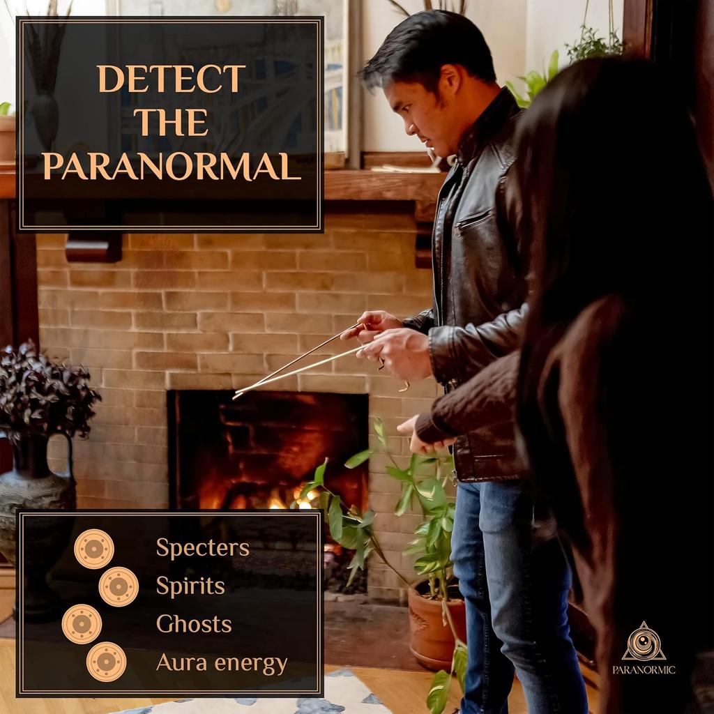 Dowsing Rods & Pendulum Divination Kit Set of 2 Real Copper L Rods, Quartz Pendulum, & Wooden Answer Board Spirit Rods To Find Water, Lost Objects