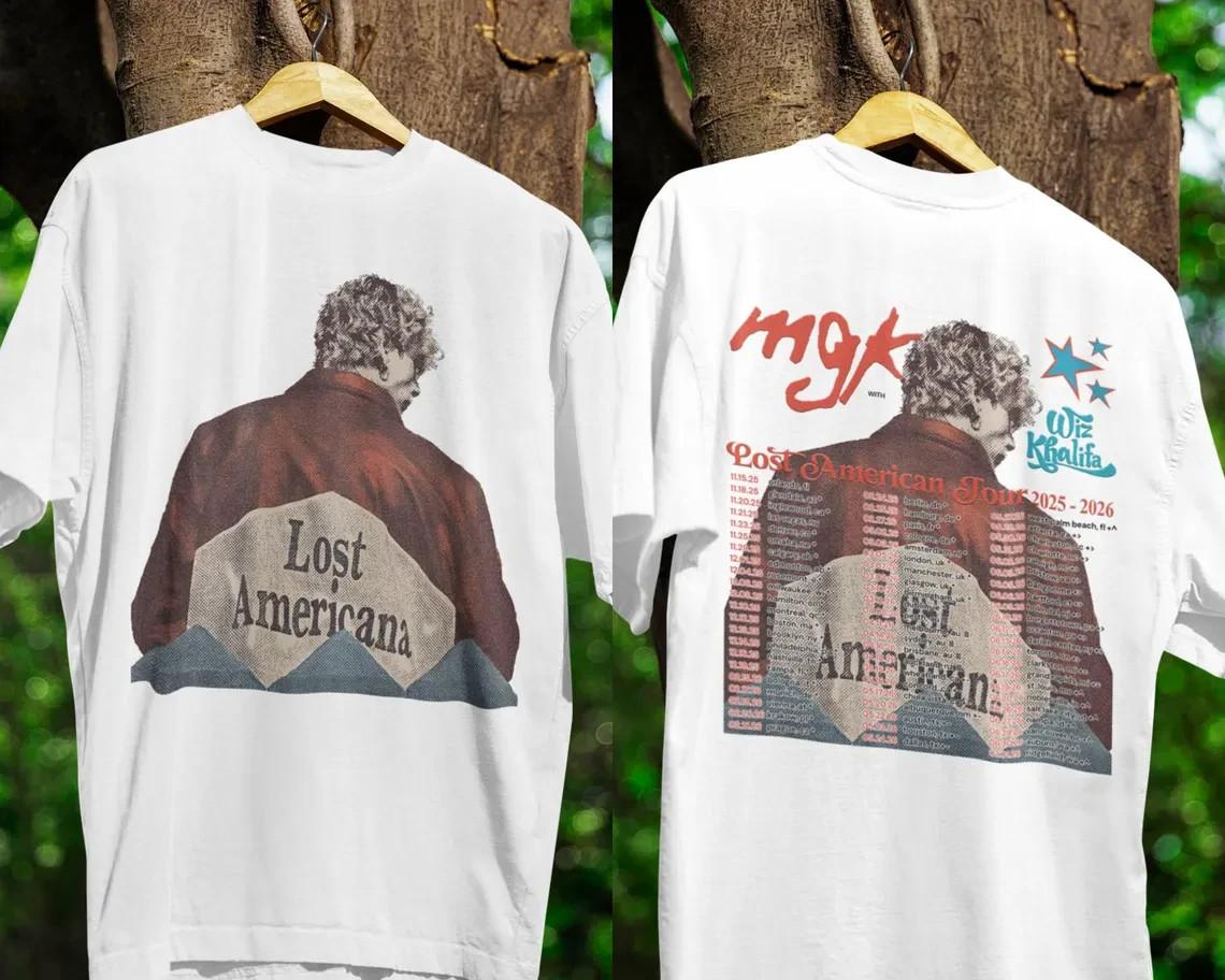 SALE! Machine Gun Kelly Lost American Tour 2026 Shirt Pop Rock Tee Unisex GIFT S