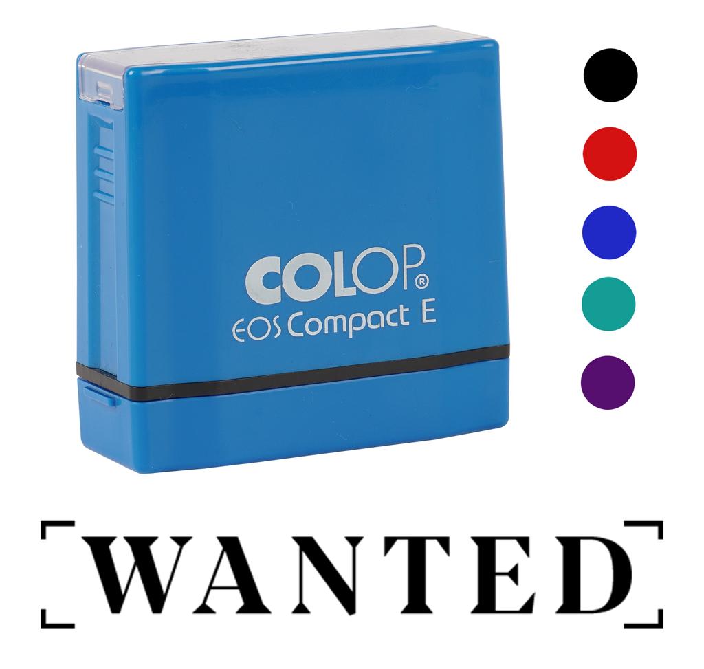 Printtoo Wanted Self Inking Rubber Stamp Pre-Inked Office Stamp- Home Office Business Stationery, Black- 42 X 9