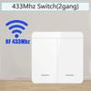 Interruttore a parete per luci wireless, ricevitore relè RF 433Mhz, interruttore a pannello 1/2/3 gang, interruttore di controllo remoto per lampada a LED 10A 110V 220V