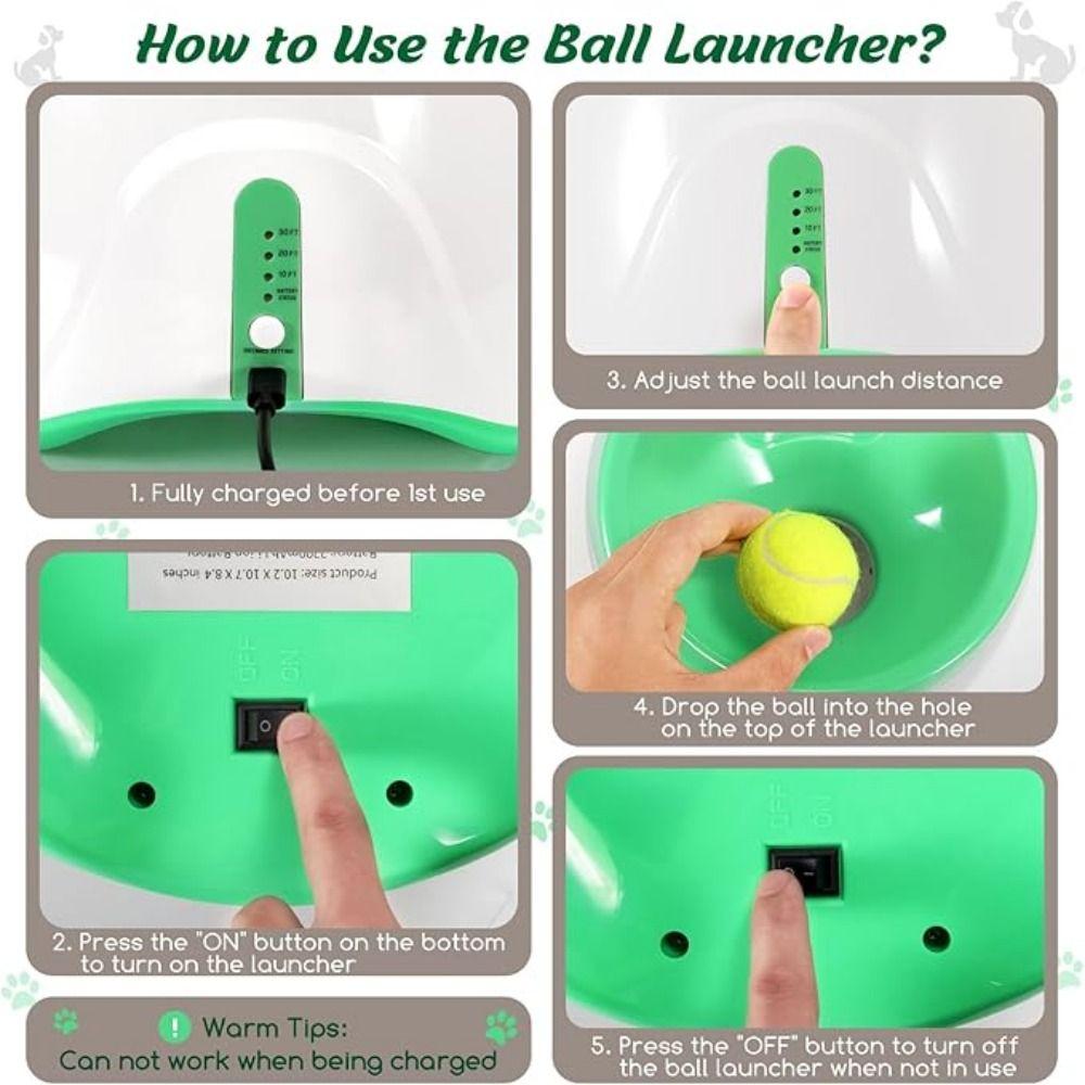 Automatic Dog Ball Launcher Creative Ball Throw Device Dog Elastic Ball Toys  Indoor/Outdoor