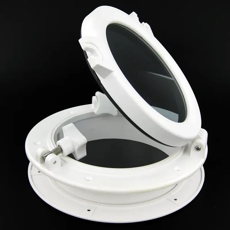 Boat Yacht Round Opening Porthole Window 8.5'' ABS Frame Tempered Glass Portlight