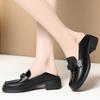 Wiosenne Skórzane Buty na Niskim Obcasie Mamy Miękka Skóra Pojedyncze Buty Miękka Podeszwa Wygodne Mokasyny Średniego Wieku i Starsze Eleganckie