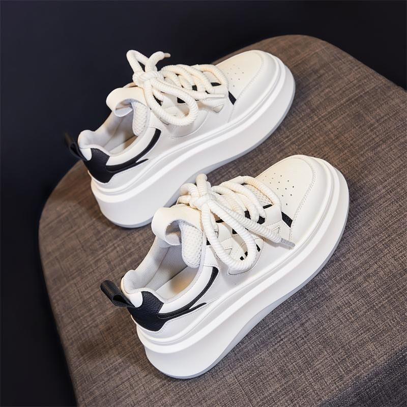 Versatile platform little white women's shoes heightening board shoes autumn high-end casual sports shoes