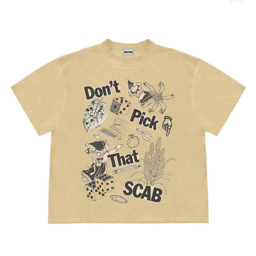 

Уличная футболка с забавным рисунком, хлопковая футболка, топы унисекс, футболки, летняя футболка с короткими рукавами 3XL коричневый