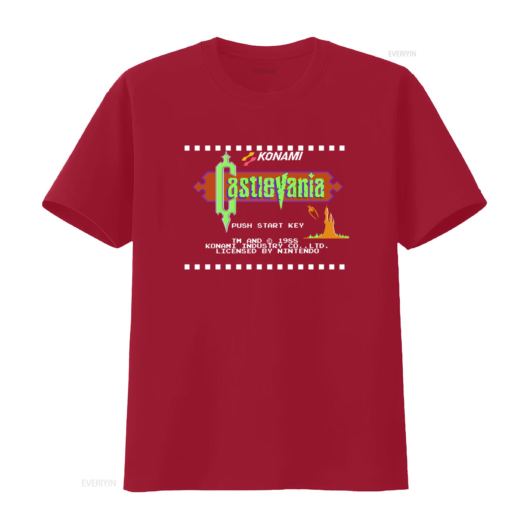 Castlevania 1 Start Screen NES Famicom Game 8 Bit Stage Arcade Classic Vintage Retro Design T Shirt All Sizes vintage Washed S