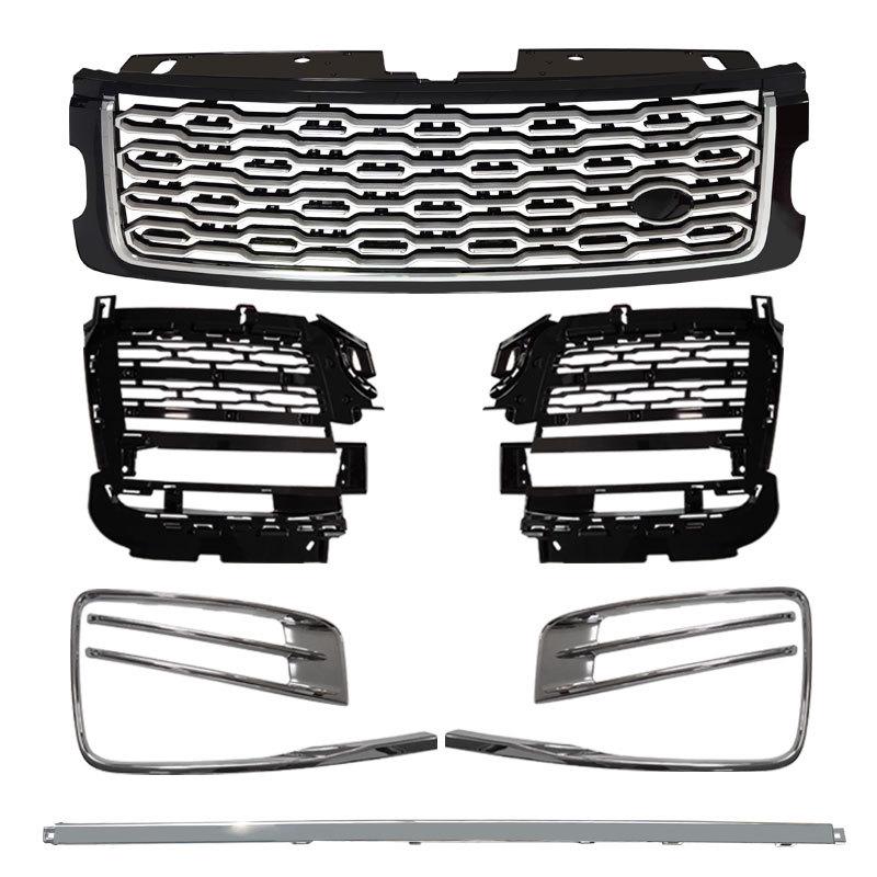 Trim Kit for Range Rover 18-22: Grille, Shark Gill, Handle Cover, Tailgate, and Body Trim
