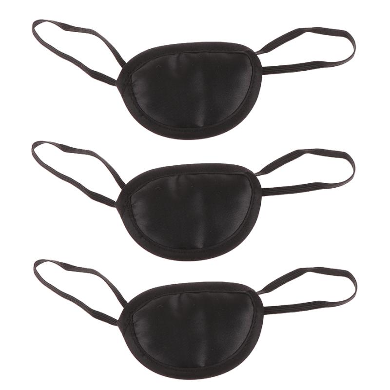 1/2/3/5pcs Pirate Eye Patch Eye Covers For Sleeping Adjustable Eye Patch Black Eye Patch Eye Patch For Strabismus