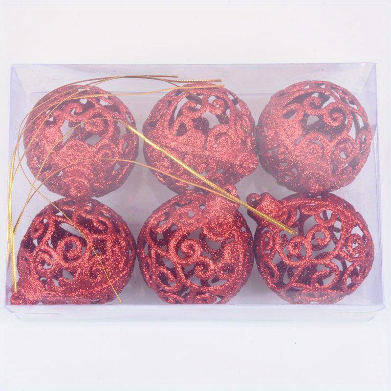 

6 шт. Рождественский шар в форме рождественского полого шара, украшение на рождественскую елку, рождественские декорации для декора