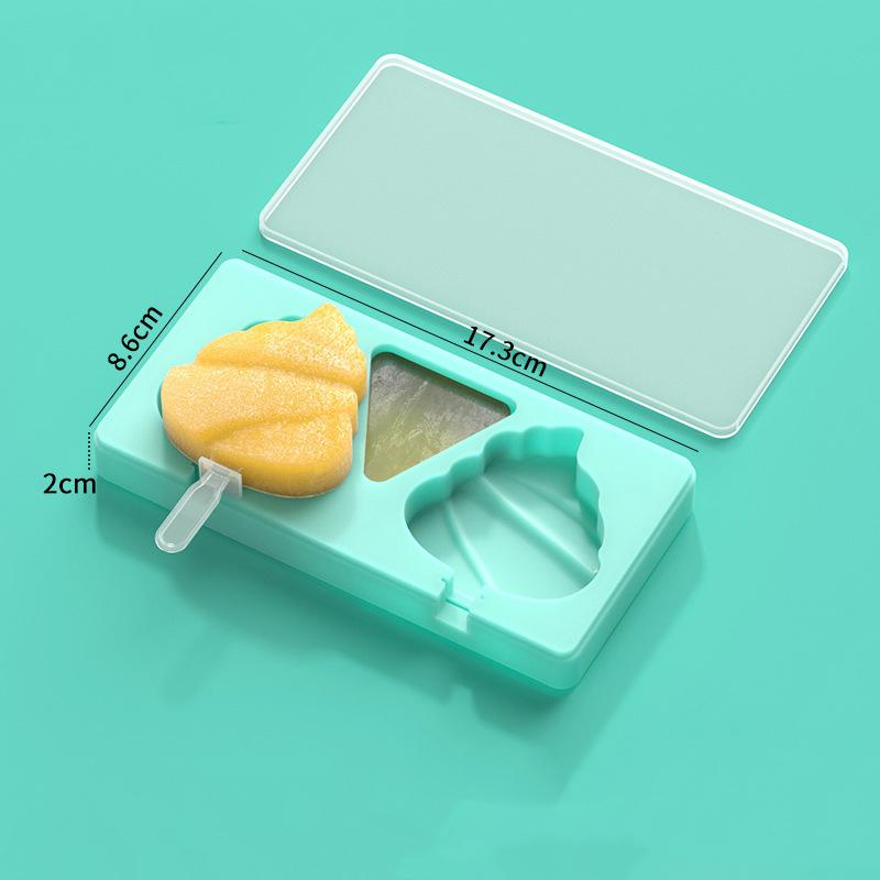 Multiple Styles Cute Silicone Ice Cream Molds Animal Love Snowman Rabbit Shape Mold Popsicle Making Kit with Lid Kitchen Tools