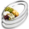 Oval Steel Platter 32X20 Cm 3 Pcs.