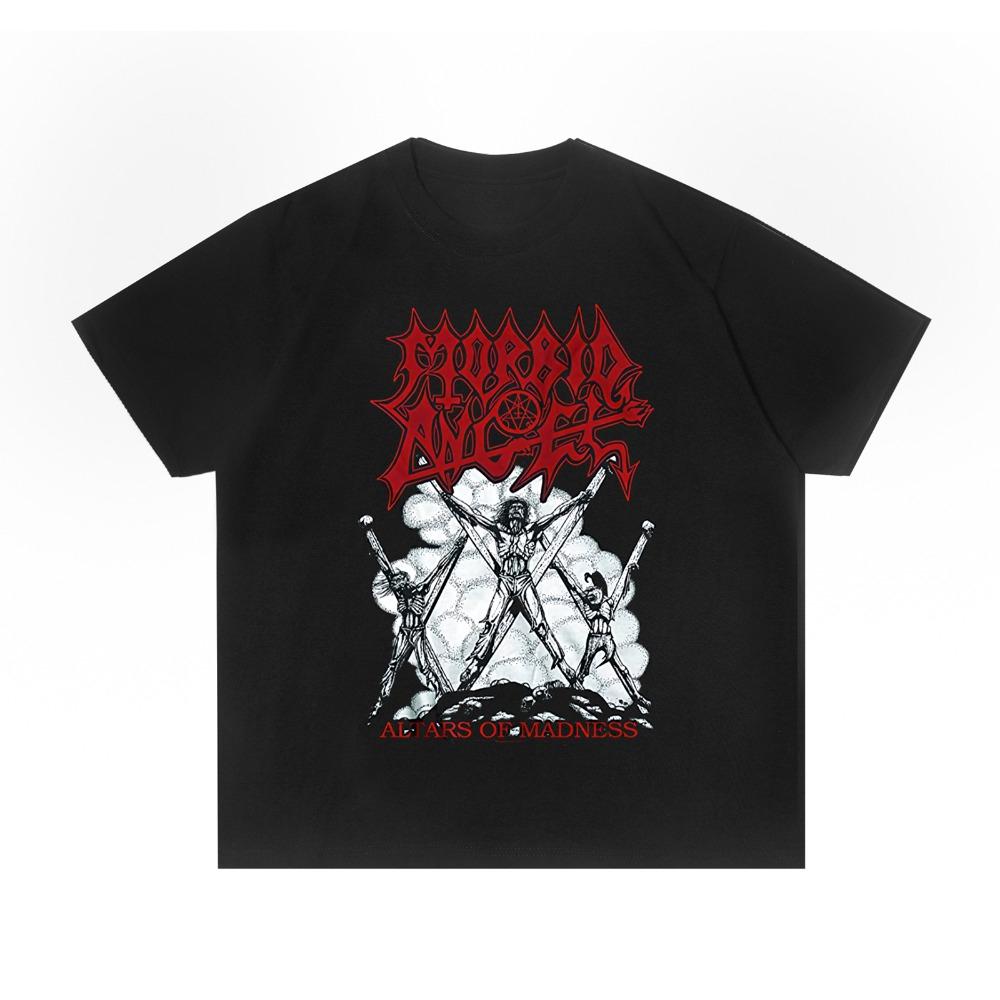 

Футболки мужские и женские из хлопка с принтом Morbid Angel Band Morbid Angel Rock 2025 года, высокое качество, короткий рукав, мужская футболка L