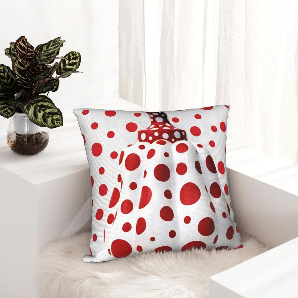 Pumpkin Yayoi K-Kusama Pillowcase Printing Polyester Cushion Cover Decorative Throw Pillow Case Cover Bed Zippered 18''