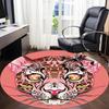 1pc Leopard Print Office Round Area Rug,  Mat Suitable For Office, Under Office Chairs Bedroom Living Room Home Decor, Room Deco