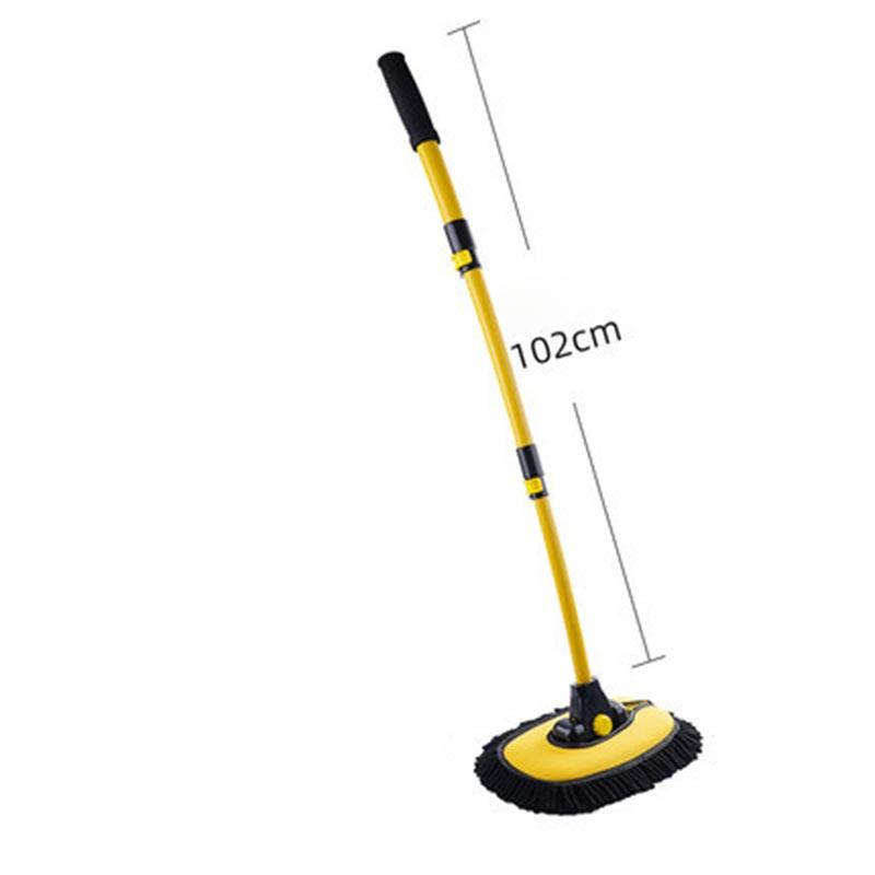 Car Wash Brush With Long Handle Telescopic Curved Rod Chenille Velvet Brush Scratch-free Car Washing Mop Kit For Auto RV Truck