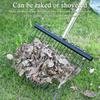 Stainless Steel Garden Rake with Long Handle Cultivator Gardening Tools Chicken Manure Scoop for Farm Yard Raking Leaves