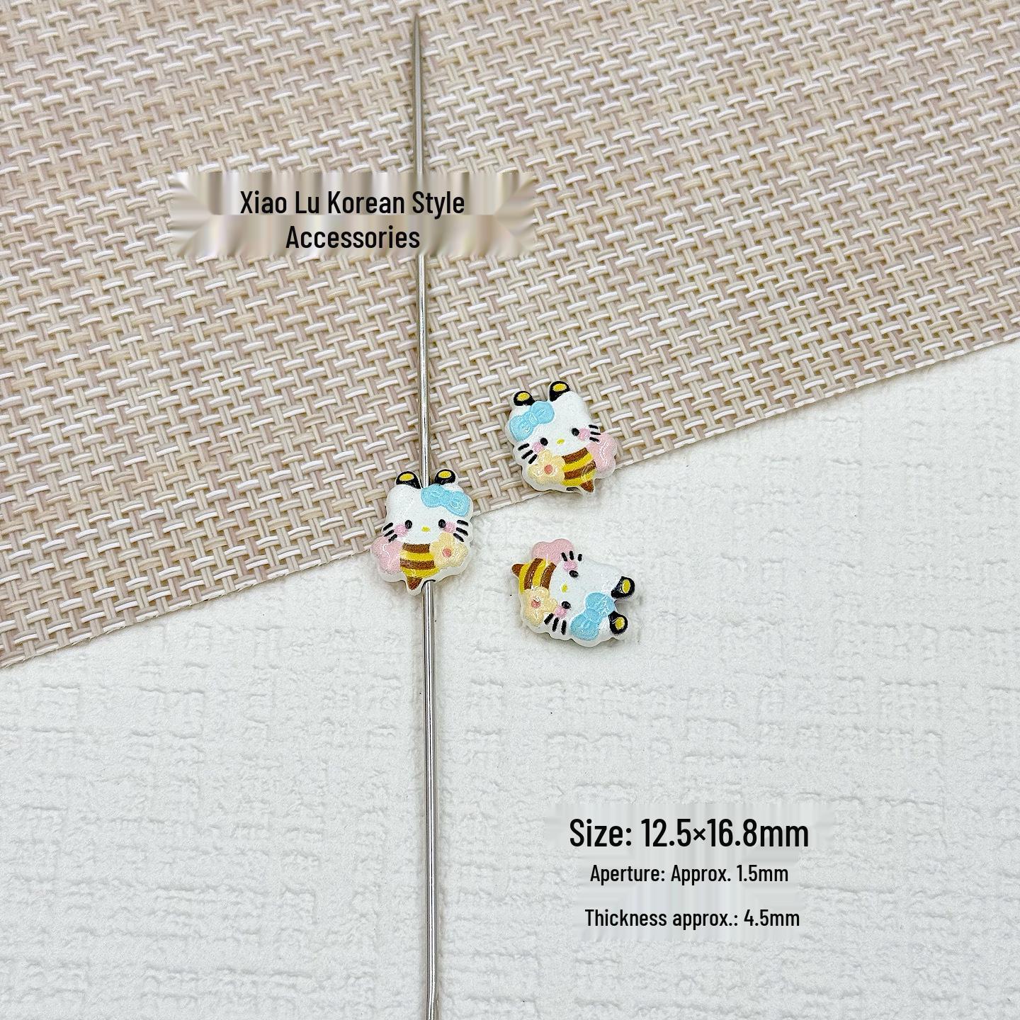 Cartoon Kitten Bee Alloy Beads String Necklace  DIY Hair Accessories Single Price