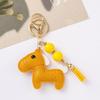 Cute Pony Keychain Creative Cartoon Leather Animal Pendant Keyring  Trendy Bag Charm Handbag Hanging Decoration Gifts
