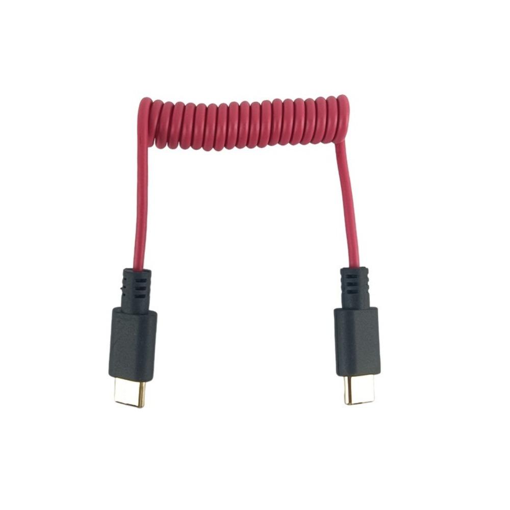 

Type-C To Type-C Microphone Cable Spring Wire 3.5mm Mic Cord TPE for DJI mic mini/mic 2/1 pocket 3/2 action 5 pro/action 4