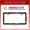 Line Art Flowers License Plate Frame Beautiful Floral License Plate Frames Funny Stainless Steel Accessories Cars Decor With 2 Holes And Screws Fits