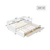 Pull-out Sofa Bed, 78" Convertible Sectional Couch Bed, Modern Wood Couches with Drawers And Slats for Living Room (White)
