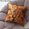 Autumn Maple Fox Decorative Throw Pillow Covers Pattern Cushion Cover Suitable for Sofa Bedroom Car Pillow Cover