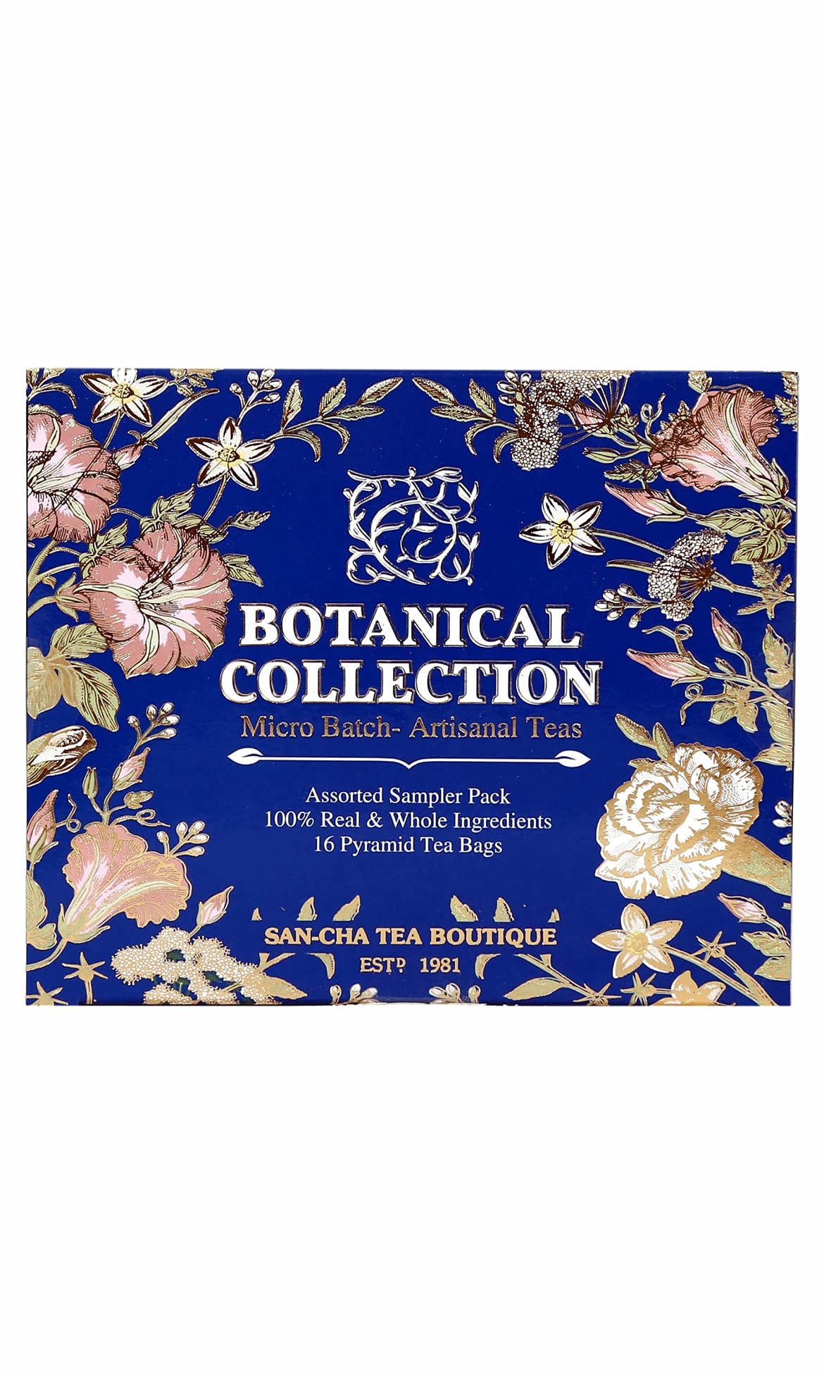 Sancha Tea Boutique Ботаническая Коллекция Пробник | 16 Премиальных Пирамидок | Разнообразные Смеси для Здоровья и Иммунитета | Экологичный Подарок