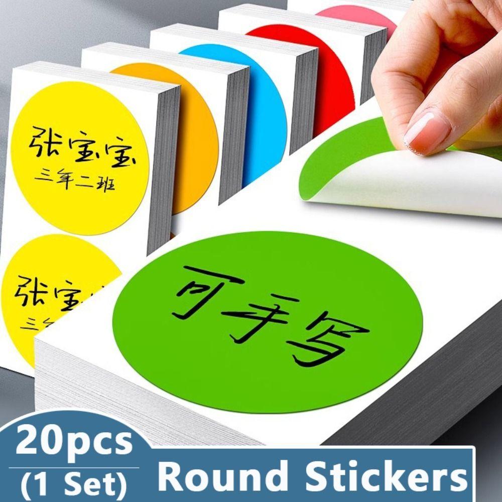 10Sheets Colored Self-adhesive Stickers 10cm Label Sticker Classification Dot Sticker Office Use