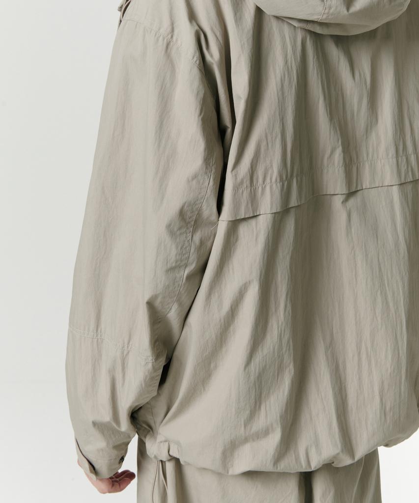 Musinsa Standard [City Leisure] Cn Hooded Windbreaker Jacket [Grayish Beige]