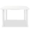 Table de jardin - vidaXL - 101 x 68 x 72 cm - Plastique - Blanc - Résistante aux intempéries
