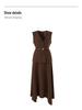 Elegant Waist-Cinched V-Neck Vest + Skirt Two-Piece Set for Women - Autumn/Winter New Arrival